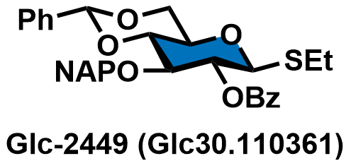Ethyl 2-O-benzoyl-4,6-O-benzylidene-3-O-(2-naphtylmethyl)-1-thio-β-D-glucopyranoside