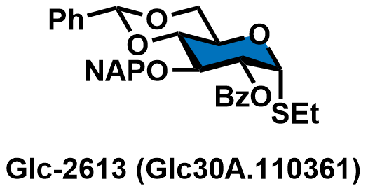 Ethyl 2-O-benzoyl-4,6-O-benzylidene-3-O-(2-naphtylmethyl)-1-thio-α-D-glucopyranoside
