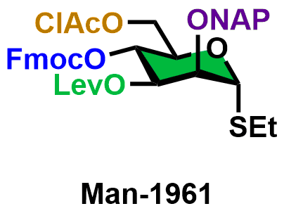 Ethyl 6-O-(2-chloroacetyl)-4-O-(9-fluorenylmethoxycarbonyl)-3-O-levulinoyl-2-O-(2-naphthylmethyl)-1-thio-α-D-mannopyranoside