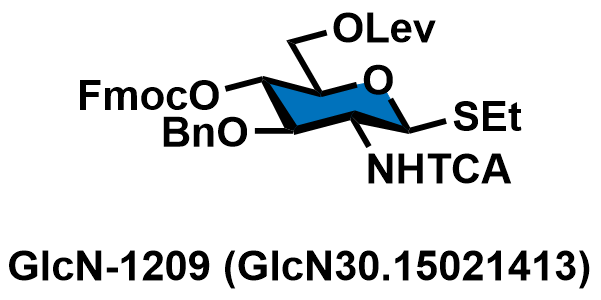 Ethyl 3-O-benzyl-2-deoxy-2-[(2,2,2-trichloroacetyl)amino]-6-O-levulinoyl-4-O-(9-fluorenylmethoxycarbonyl)-1-thio-β-D-glucopyranoside