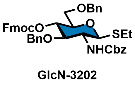 Ethyl 3,6-di-O-benzyl-4-O-(9-fluorenylmethoxycarbonyl)-2-deoxy-2-(benzyloxycarbonyl)-amino-1-thio-β-D-glucopyranoside