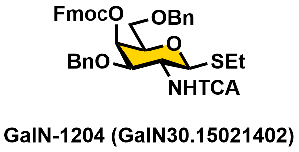 Ethyl 3,6-di-O-benzyl-2-deoxy-2-[(2,2,2-trichloroacetyl)amino]-4-O-(9-fluorenylmethoxycarbonyl)-1-thio-β-D-galactopyranoside