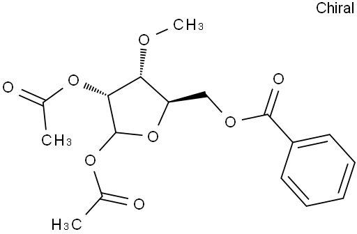 1,2-Di-O-acetyl-5-benzoyl-3-O-methyl-D-ribofuranose
