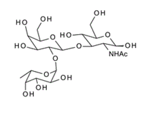 Fuca1-2Galb1-3GlcNAc ; Blood Group H type I trisaccharide,