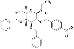 ?-D-Glucopyranoside, ethyl 3-O-(phenylmethyl)-4,6-O-[(R)-phenylmethylene]-1-thio-, 4-nitrobenzoate