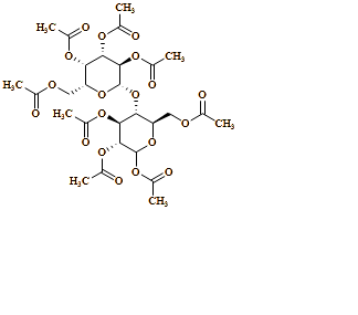 D-Glucopyranose, 4-O-(2,3,4,6-tetra-O-acetyl-?-D-galactopyranosyl)-, 1,2,3,6-tetraacetate