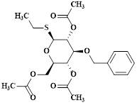 ?-D-Glucopyranoside, ethyl 3-O-(phenylmethyl)-1-thio-, 2,4,6-triacetate
