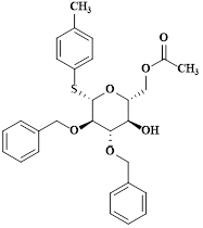 ?-D-Glucopyranoside, 4-methylphenyl 2,3-bis-O-(phenylmethyl)-1-thio-, 6-acetate