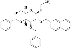 ?-D-Glucopyranoside, ethyl 2-O-(2-naphthalenylmethyl)-3-O-(phenylmethyl)-4,6-O-[(R)-phenylmethylene]-1-thio-
