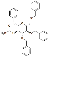 ?-D-Glucopyranoside, phenyl 3,4,6-tris-O-(phenylmethyl)-1-thio-, 2-acetate