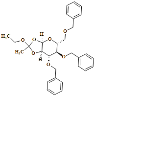 ?-D-Glucopyranose, 1,2-O-(1-ethoxyethylidene)-3,4,6-tris-O-(phenylmethyl)-