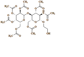 ?-D-Glucopyranoside, 2-hydroxyethyl 2-(acetylamino)-2-deoxy-4-O-(2,3,4,6-tetra-O-acetyl-?-D-galactopyranosyl)-, 3,6-diacetate