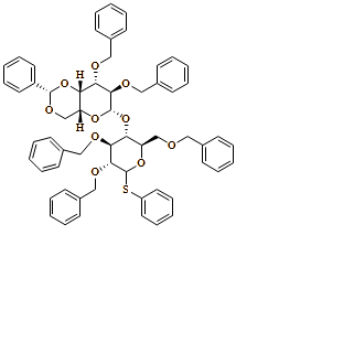 ?-D-Glucopyranoside, phenyl 4-O-[2,3-bis-O-(phenylmethyl)-4,6-O-[(S)-phenylmethylene]-?-D-galactopyranosyl]-2,3,6-tris-O-(phenylmethyl)-1-thio-