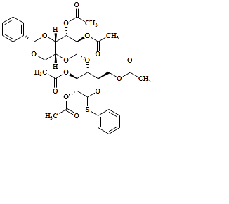 ?-D-Glucopyranoside, phenyl 4-O-[2,3-di-O-acetyl-4,6-O-[(S)-phenylmethylene]-?-D-galactopyranosyl]-1-thio-, 2,3,6-triacetate