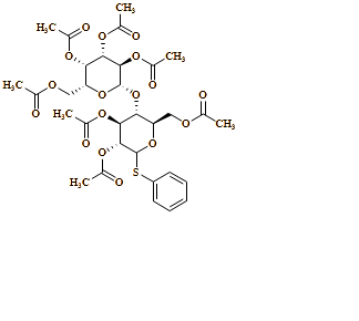 ?-D-Glucopyranoside, phenyl 4-O-(2,3,4,6-tetra-O-acetyl-?-D-galactopyranosyl)-1-thio-, 2,3,6-triacetate