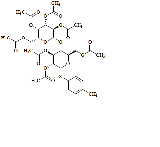 D-Glucopyranoside, 4-methylphenyl 4-O-(2,3,4,6-tetra-O-acetyl-?-D-galactopyranosyl)-1-thio-, 2,3,6-triacetate