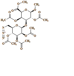(2R,3R,4S,5S,6S)-2-(azidomethyl)-6-(((2R,3R,4S,5R,6S)-3,5-diacetoxy-2-methoxy-6-(methoxycarbonyl)tetrahydro-2H-pyran-4-yl)oxy)tetrahydro-2H-pyran-3,4,5-triyl triacetate