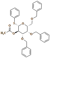 ?-D-Galactopyranoside, phenyl 3,4,6-tris-O-(phenylmethyl)-1-thio-, 2-acetate