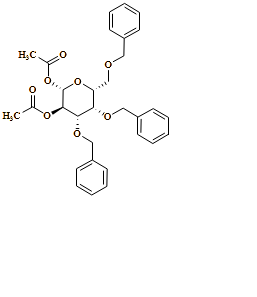 ?-D-Galactopyranose, 3,4,6-tris-O-(phenylmethyl)-, 1,2-diacetate