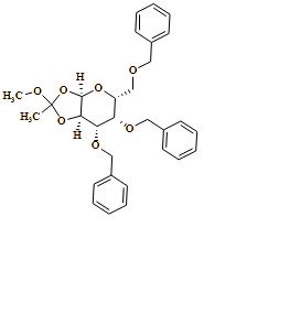 ?-D-Galactopyranose, 1,2-O-(1-methoxyethylidene)-3,4,6-tris-O-(phenylmethyl)-