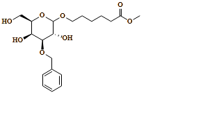 methyl 6-((3R,4S,5S,6R)-4-(benzyloxy)-tetrahydro-3,5-dihydroxy-6-(hydroxymethyl)-2H-pyran-2-yloxy)hexanoate
