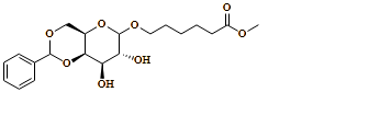 methyl 6-((4aR,7R,8R,8aR)-hexahydro-7,8-dihydroxy-2-phenylpyrano[3,2-d][1,3]dioxin-6-yloxy)hexanoate