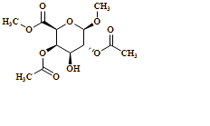 (2S,3R,4S,5R,6R)-methyl 3,5-diacetoxy-tetrahydro-4-hydroxy-6-methoxy-2H-pyran-2-carboxylate