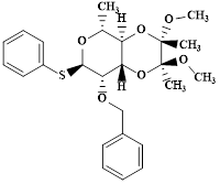?-L-Mannopyranoside, phenyl 6-deoxy-3,4-O-[(1R,2R)-1,2-dimethoxy-1,2-dimethyl-1,2-ethanediyl]-2-O-(phenylmethyl)-1-thio