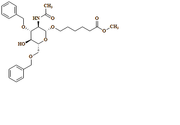 methyl 6-(((2R,3R,4R,5S,6R)-3-acetamido-4-(benzyloxy)-6-((benzyloxy)methyl)-5-hydroxytetrahydro-2H-pyran-2-yl)oxy)hexanoate