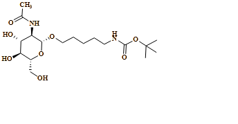 Carbamic acid, N-[5-[[3,4,6-tri-O-acetyl-2-(acetylamino)-2-deoxy-?-D-glucopyranosyl]oxy]pentyl]-, 1,1-dimethylethyl ester