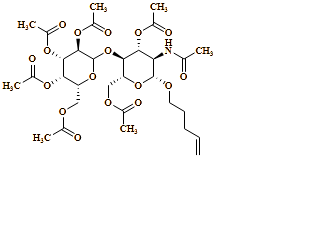 ?-D-Glucopyranoside, 4-penten-1-yl 2-(acetylamino)-2-deoxy-4-O-(2,3,4,6-tetra-O-acetyl-?-D-galactopyranosyl)-, 3,6-diacetate