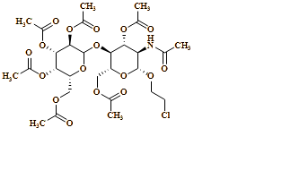 ?-D-Glucopyranoside, 2-chloroethyl 2-(acetylamino)-2-deoxy-4-O-(2,3,4,6-tetra-O-acetyl-?-D-galactopyranosyl)-, 3,6-diacetate