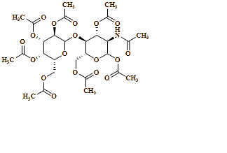 D-Glucopyranose, 2-(acetylamino)-2-deoxy-4-O-(2,3,4,6-tetra-O-acetyl-?-D-galactopyranosyl)-, 1,3,6-triacetate