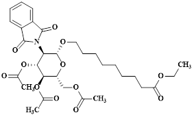 Ethyl 9-[[3,4,6-tri-O-acetyl-2-deoxy-2-(1,3-dihydro-1,3-dioxo-2H-isoindol-2-yl)-?-D-glucopyranosyl]oxy]nonanoate