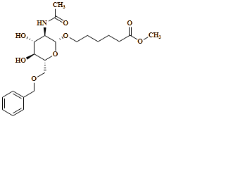 methyl 6-(((2R,3R,4R,5S,6R)-3-acetamido-6-((benzyloxy)methyl)-4,5-dihydroxytetrahydro-2H-pyran-2-yl)oxy)hexanoate
