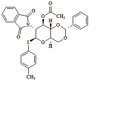 ?-D-Glucopyranoside, 4-methylphenyl 2-deoxy-2-(1,3-dihydro-1,3-dioxo-2H-isoindol-2-yl)-4,6-O-[(R)-phenylmethylene]-1-thio-, 3-acetate
