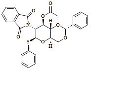 ?-D-Glucopyranoside, phenyl 2-deoxy-2-(1,3-dihydro-1,3-dioxo-2H-isoindol-2-yl)-4,6-O-[(R)-phenylmethylene]-1-thio-, 3-acetate