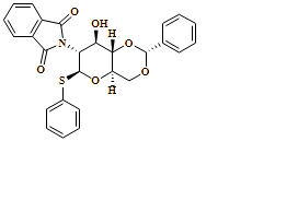 2-((4aR,6S,7S,8R,8aS)-hexahydro-8-hydroxy-2-phenyl-6-(phenylthio)pyrano[3,2-d][1,3]dioxin-7-yl)isoindoline-1,3-dione