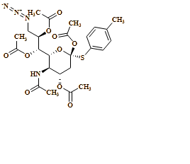 ?-Neuraminic acid, N-acetyl-9-azido-9-deoxy-2-S-4-Methylphenyl-2-thio-, methyl ester, 4,7,8-triacetate
