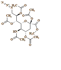 Neuraminic acid, N-acetyl-9-azido-9-deoxy-, methyl ester, 2,4,7,8-tetraacetate