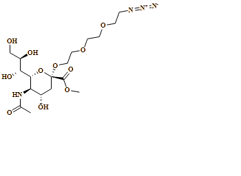 ?-Neuraminic acid, N-acetyl-2-O-[2-[2-(2-azidoethoxy)ethoxy]ethyl]-, methyl ester