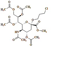 ?-Neuraminic acid, N-acetyl-2-O-(3-chloropropyl)-, methyl ester, 4,7,8,9-tetraacetate